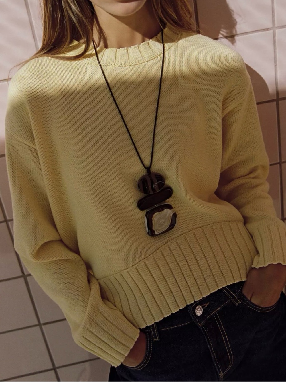 NWT ZARA ASYMMETRIC HEM KNIT SWEATER